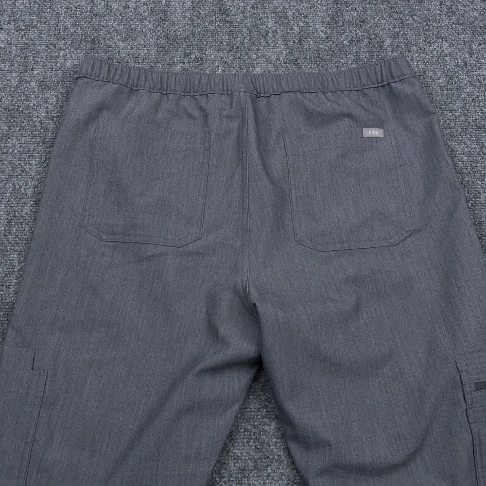FIGS Cairo Cargo Scrub Pant Men's Large Short Gray Straight Technical Collection